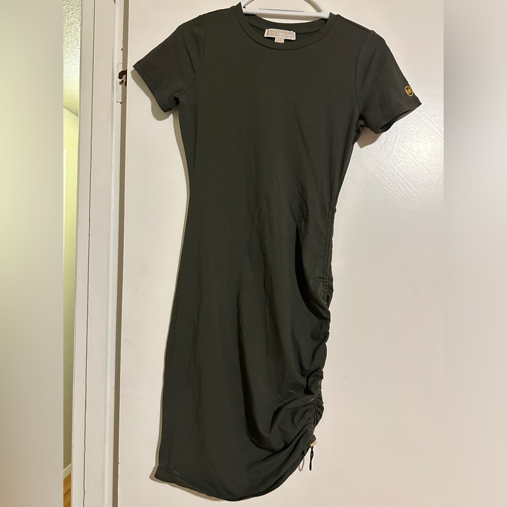Michale Kors side synching midi dress